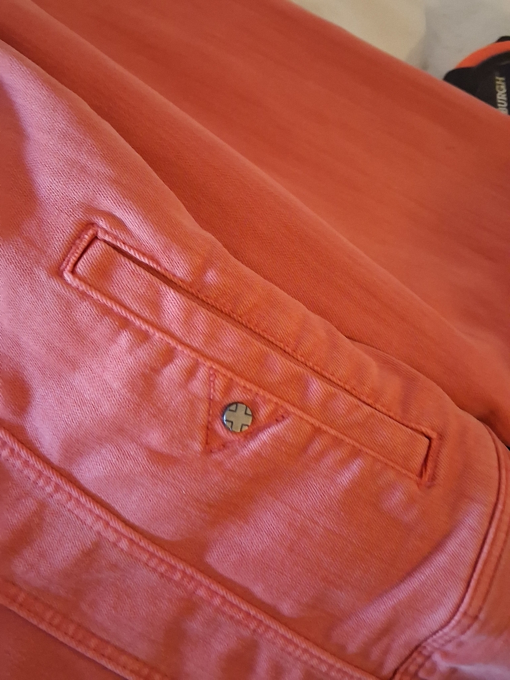 Liverpool Coral Denim Jacket - Women's Button-Front Trucker - Picture 6 of 11